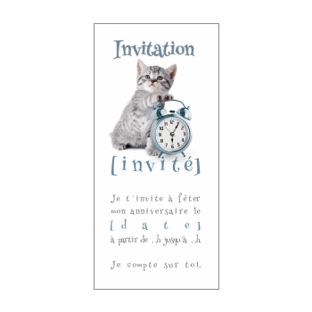 Invitation D Anniversaire Chat A Imprimer Gratuit Ou Envoyer En Ligne