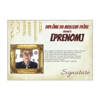 diplome meilleur humour frere jaune 