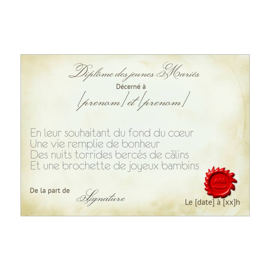 Faux Certificat De Mariage Vierge A Imprimer