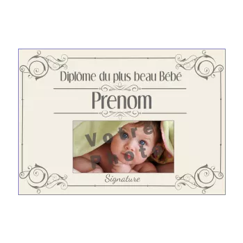 diplome naissance bebe fille garcon 
