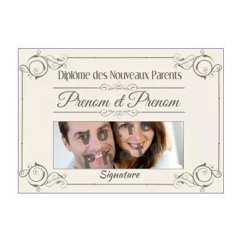 diplome naissance marron parents 