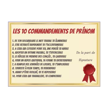 diplome retraite humour commandement jaune 