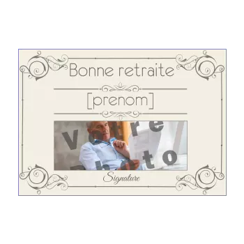 diplome retraite humour gris jaune 