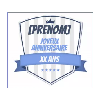 etiquette anniversaire cadeau bleu garcon 