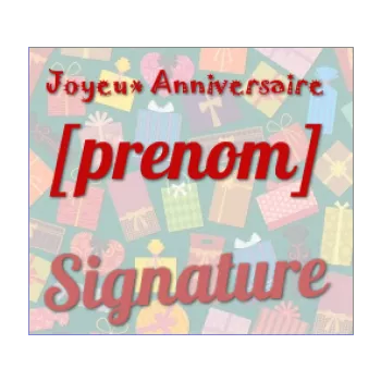 etiquette anniversaire cadeau rouge 