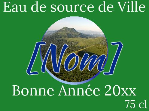 Etiquette Bouteille Eau Nouvel An gratuit à imprimer