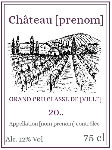 Etiquette Anniversaire Bouteille Vin Blanc Chateau Gratuit A Imprimer Carte 294