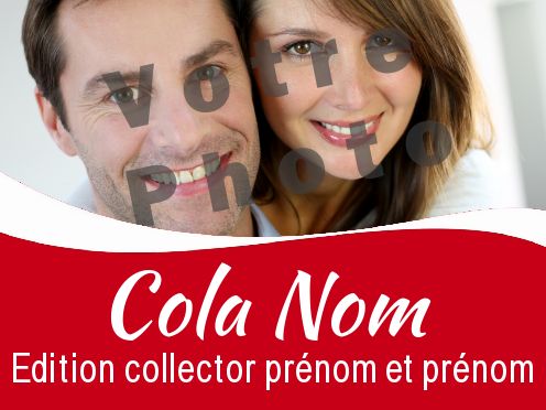 Etiquette Bouteille Mariage Coca avec photo à imprimer