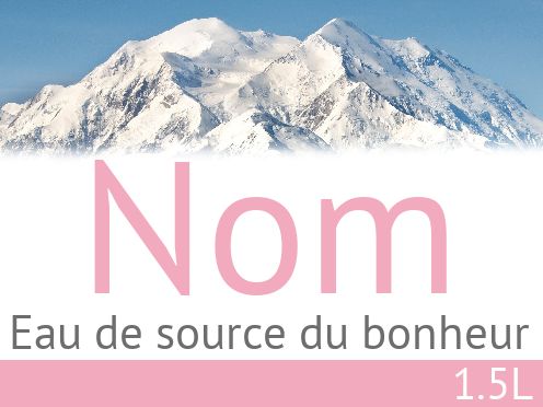 Etiquette Bouteille Mariage Eau gratuit à imprimer