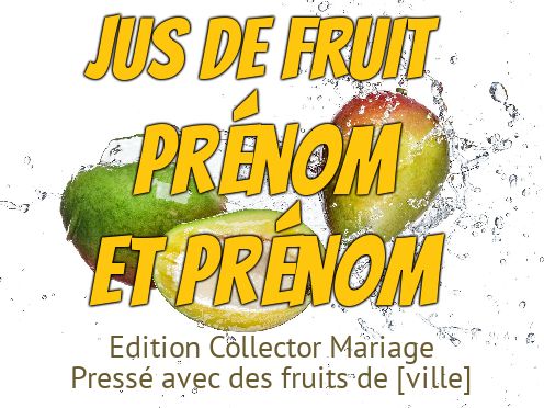 Etiquette Bouteille Mariage Fruit gratuit à imprimer