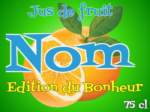 Etiquette Bouteille Mariage Fruit gratuit à imprimer