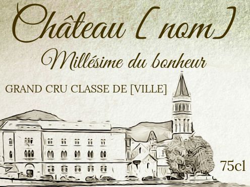 Etiquette Bouteille Mariage Alcool gratuit à imprimer