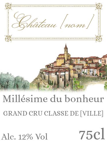 Etiquette Bouteille Mariage Alcool gratuit à imprimer