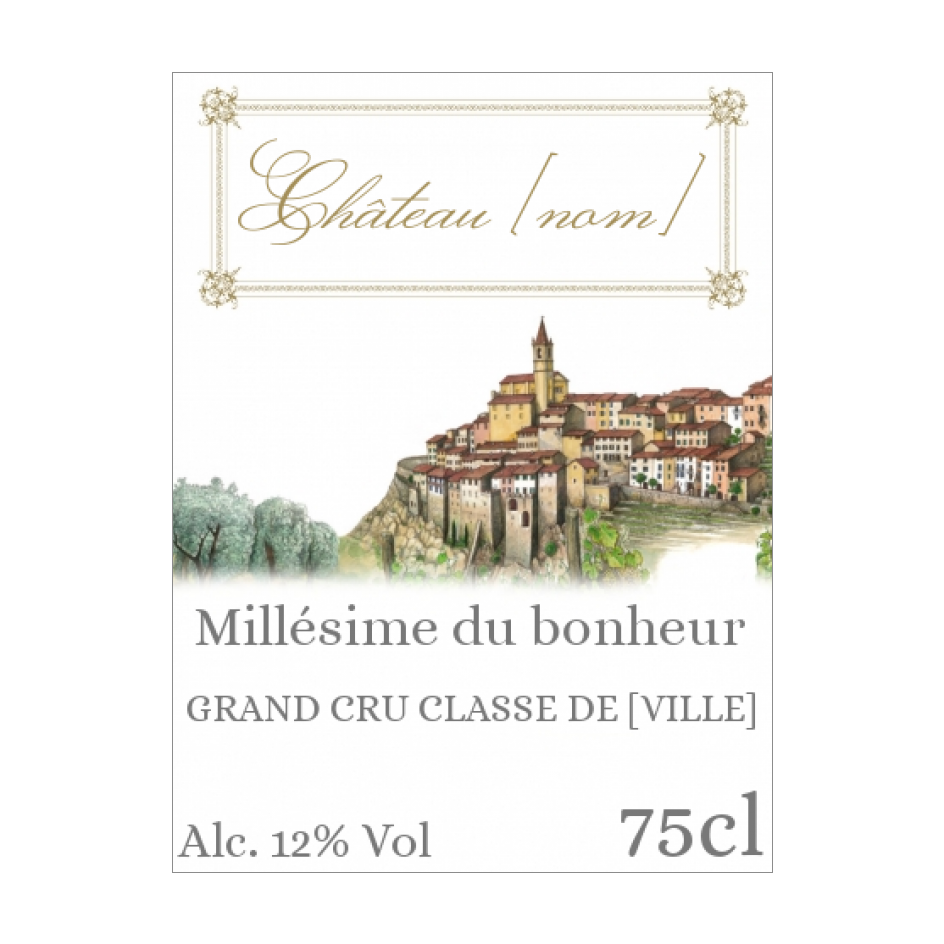 Etiquette Bouteille Mariage Vin Chateau Alcool Gratuit A Imprimer Carte 648