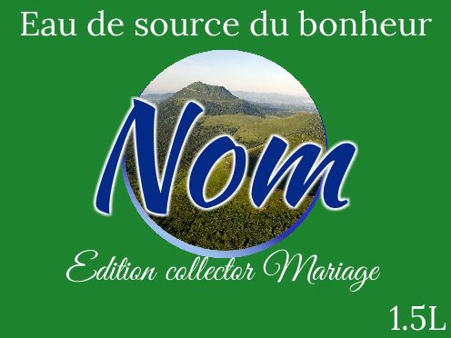 Etiquette Bouteille Mariage Eau gratuit à imprimer