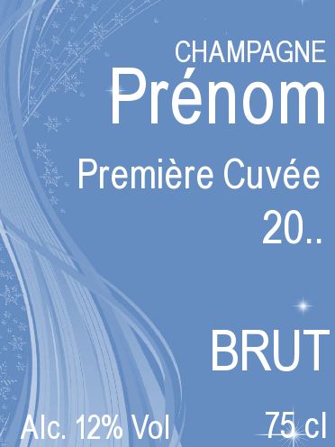 Etiquette Bouteille Naissance Champagne Bebe gratuit à imprimer