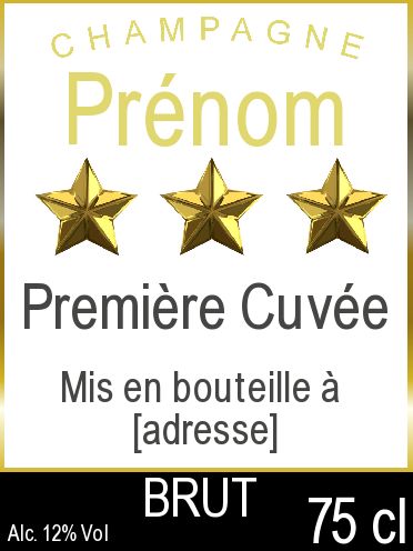 Etiquette Bouteille Naissance Champagne Bebe gratuit à imprimer