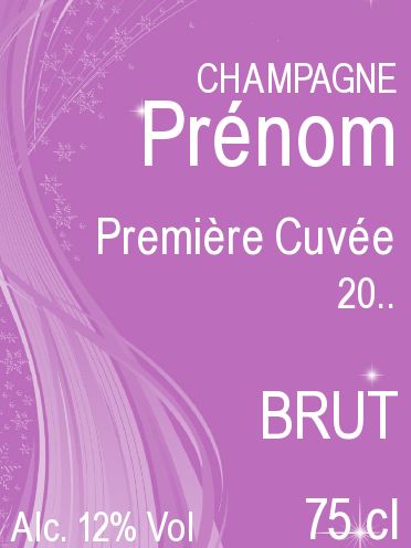 Etiquette Bouteille Naissance Champagne Bebe gratuit à imprimer