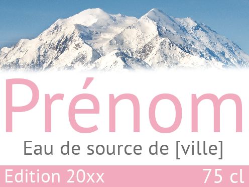 Etiquette Bouteille Eau Naissance Bebe gratuit à imprimer