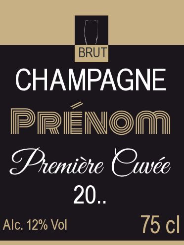 Etiquette Bouteille Naissance Champagne Bebe gratuit à imprimer