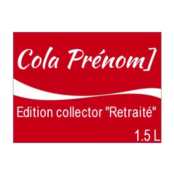 etiquette bouteille retraite coca rouge 