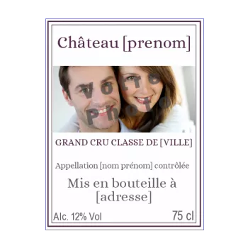 etiquette bouteille mauve vin alcool 