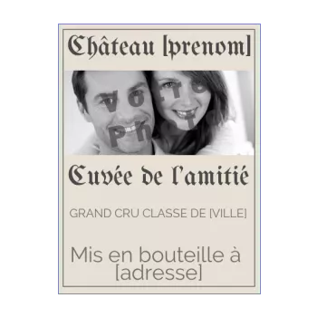 etiquette bouteille marron vin alcool 