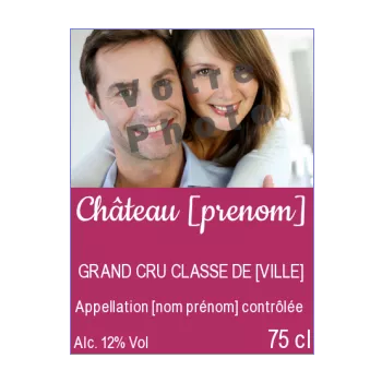 etiquette bouteille mauve vin alcool 