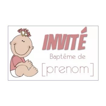 etiquette dragee bapteme cadeau bebe fille rose 