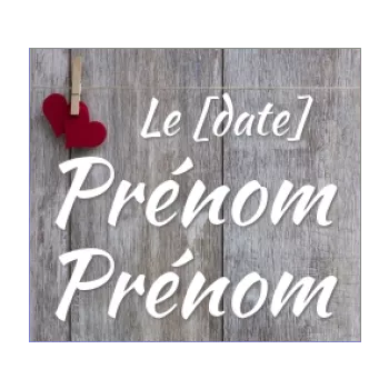 etiquette dragee mariage cadeau coeur bois 