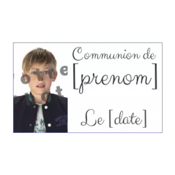 etiquette dragee cadeau communion blanc 