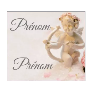 etiquette dragee mariage cadeau ange blanc 