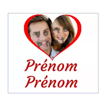 etiquette dragee mariage cadeau coeur rouge 