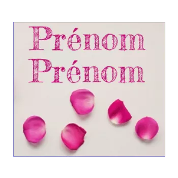 etiquette dragee mariage cadeau fleur mauve rose 