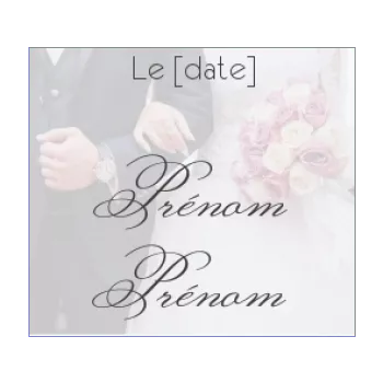 etiquette dragee mariage cadeau fleur 