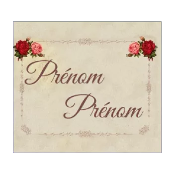 etiquette dragee mariage cadeau marron rose vintage 