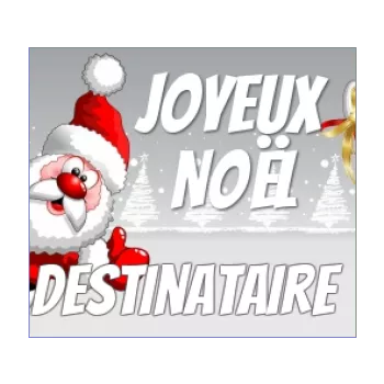 etiquette cadeau noel dessin gris pere noel rouge 