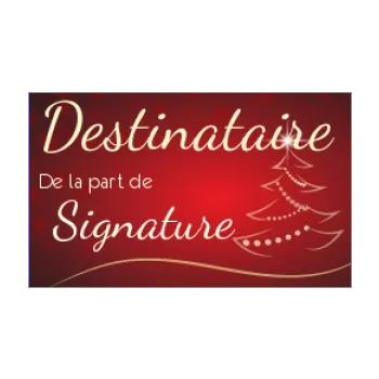 etiquette cadeau noel rouge sapin 