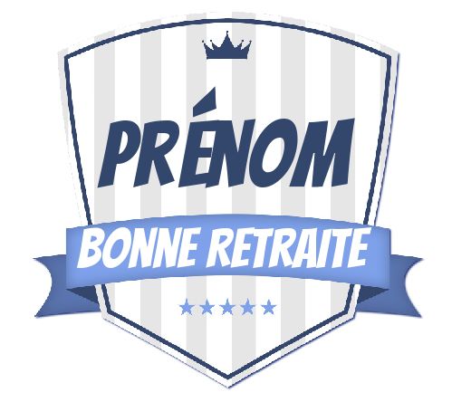 Etiquette Cadeau Retraite Blason Bleu gratuit à imprimer