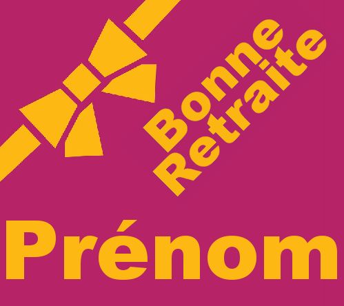 Etiquette Cadeau Retraite Mauve Orange gratuit à imprimer