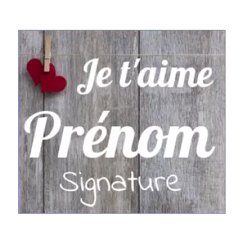 etiquette cadeau saint valentin coeur blanc bois 