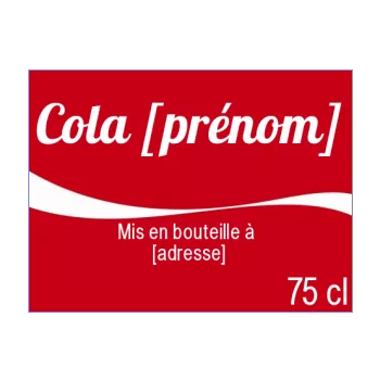 etiquette bouteille coca rouge 