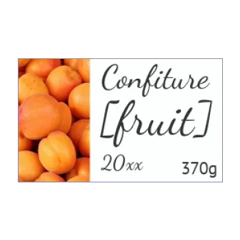 etiquette confiture abricot blanc 