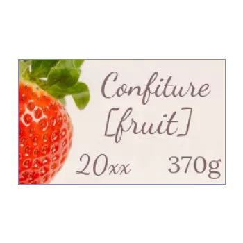 etiquette confiture fraise fruit 