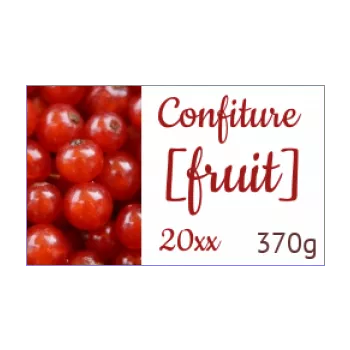 etiquette confiture groseille fruit rouge 