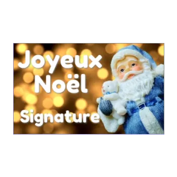 etiquette cadeau noel bleu etoile pere noel 