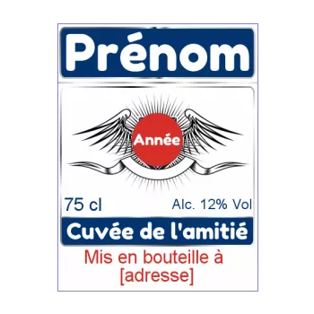 etiquette bouteille pastis blason bleu 