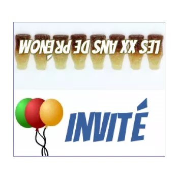 etiquette anniversaire table coca ballon blanc bonbon 