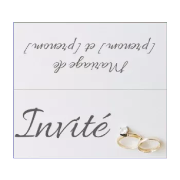 etiquette mariage table anneau blanc 