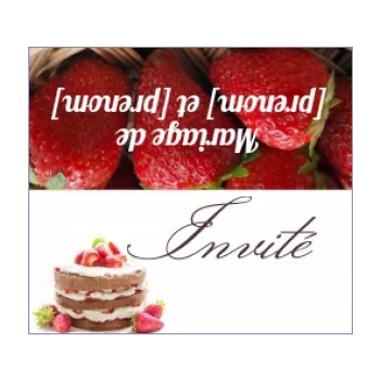 etiquette fraise mariage table fruit gateau rouge 